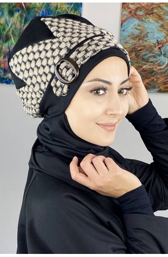 Black Ready to Wear Turban 26EKM25-01