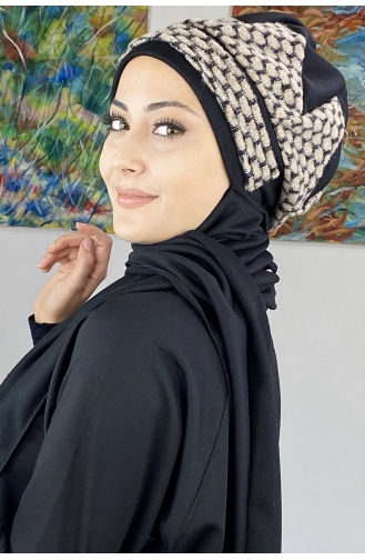 Schwarz Praktischer Turban 26EKM25-01