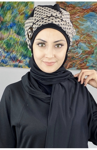 Schwarz Praktischer Turban 26EKM25-01