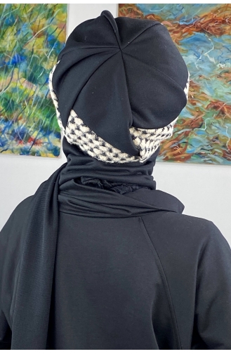 Schwarz Praktischer Turban 26EKM25-01