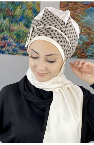 White Ready to wear Turban 26EKM26-01