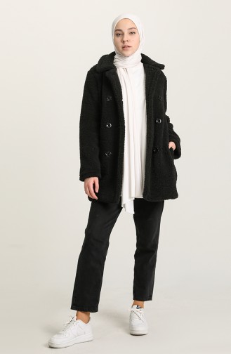 معطف طويل أسود 7021-01