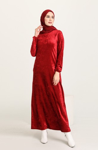 Claret red İslamitische Jurk 8902-04