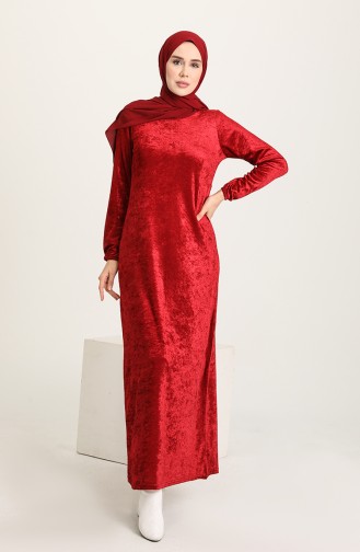 فستان أحمر كلاريت 8902-04