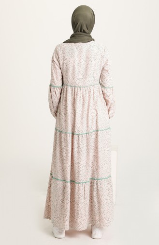 Green Hijab Dress 22K8510-01
