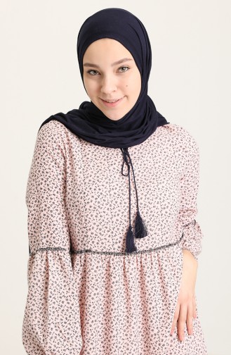 Schwarz Hijab Kleider 22K8510-04