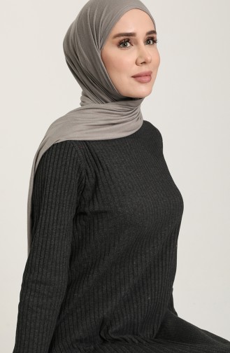 Anthracite Hijab Dress 0001-01