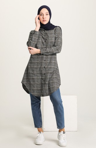 Plaid Tunic 2545-04 Mink 2545-04