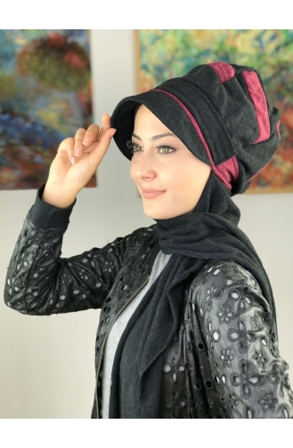 Schwarz Praktischer Turban 23AŞ12EKM-01