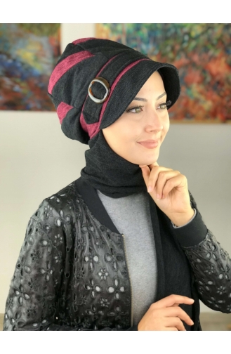 Schwarz Praktischer Turban 23AŞ12EKM-01