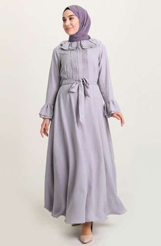 Grau Hijab Kleider 3091-06