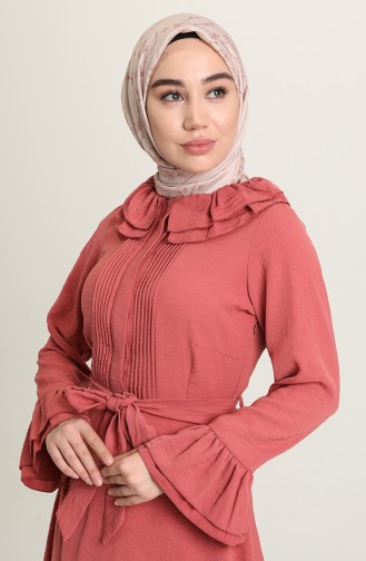 فستان زهري باهت 3091-03