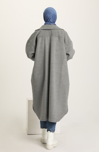 معطف طويل رمادي 4002-05