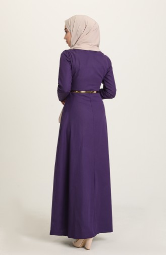 Purple Hijab Dress 6450-07