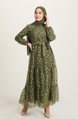 Khaki Hijab Dress 21Y3000-01