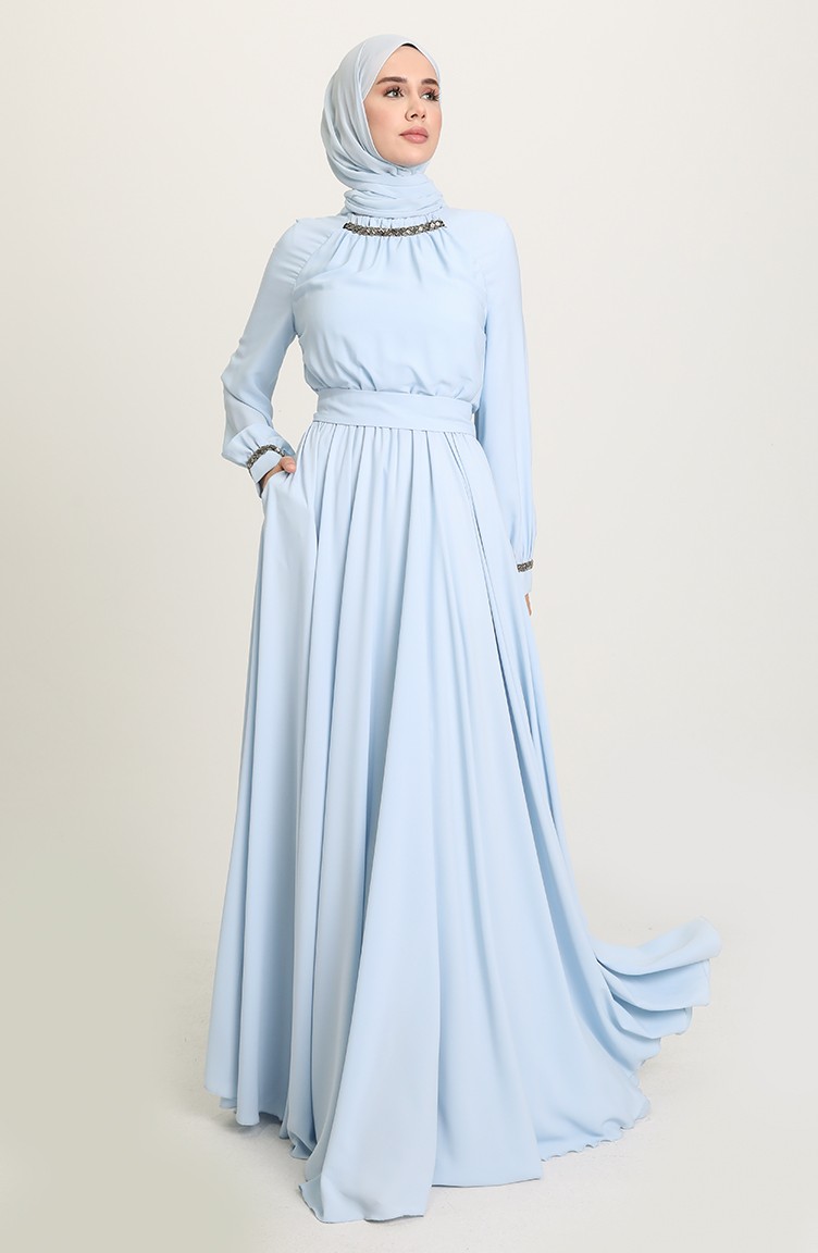 Baby blue shop hijab dress