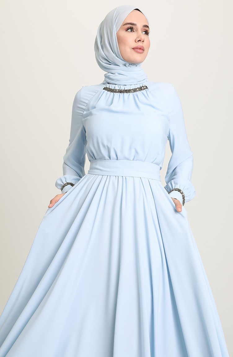 Baby blue dresses hijab shop