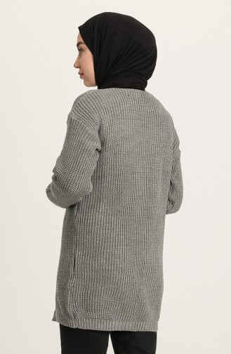 Grau Strickjacke 055523-13