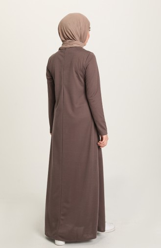 Dunkel-Nerz Hijab Kleider 1031-04