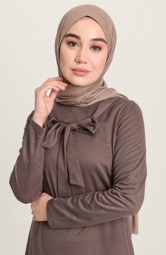Dunkel-Nerz Hijab Kleider 1031-04