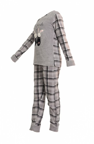 Grau Pyjama 8438-01