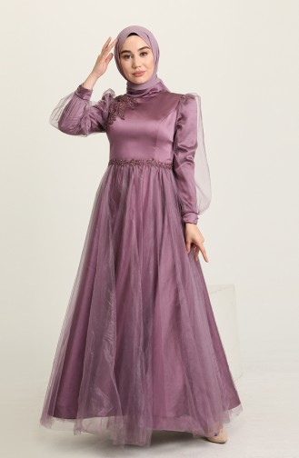 Lila Hijab-Abendkleider 3409-06