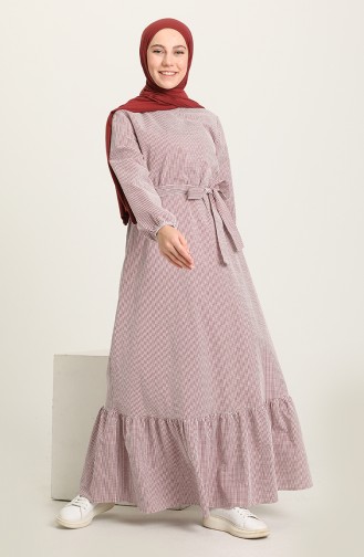 Red Hijab Dress 1347-01