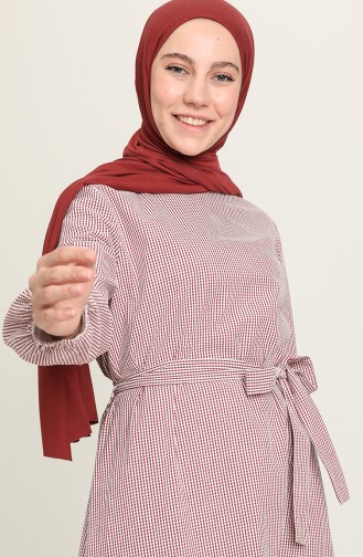 Red Hijab Dress 1347-01