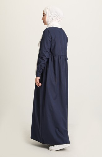 Dunkelblau Hijab Kleider 3307-04