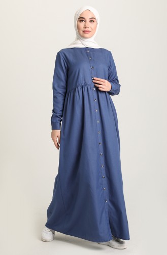 Indigo Hijab Dress 3307-09