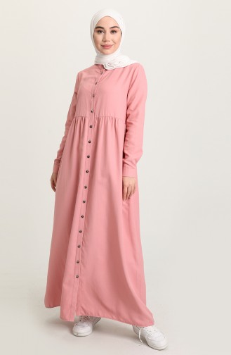 Beige-Rose Hijab Kleider 3307-10