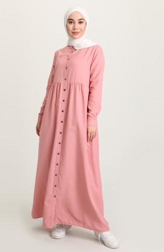 Robe Hijab Rose Pâle 3307-10