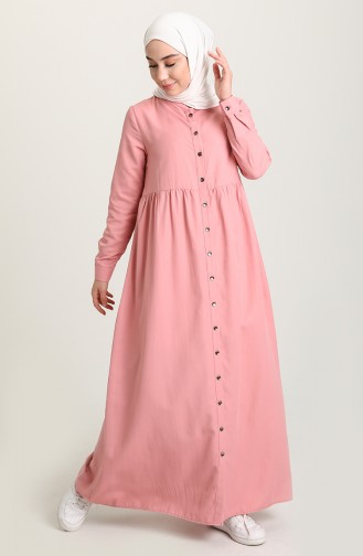 Robe Hijab Rose Pâle 3307-10