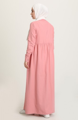 Robe Hijab Rose Pâle 3307-10