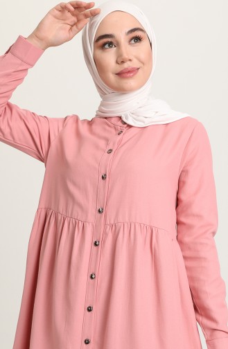 Robe Hijab Rose Pâle 3307-10