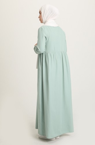 Grün Hijab Kleider 3307-11