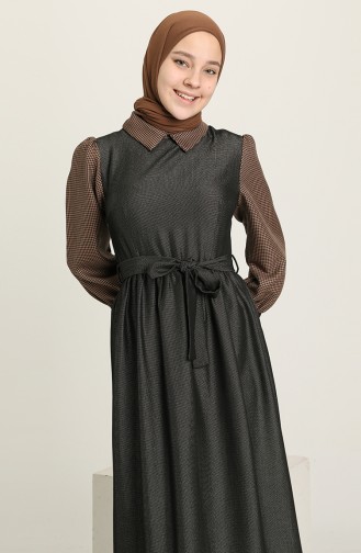 Mink Hijab Dress 22K8505-02
