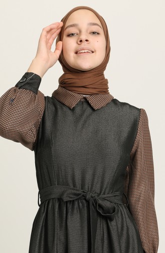 Mink Hijab Dress 22K8505-02
