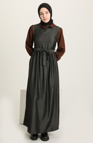 Brown Hijab Dress 22K8505-03