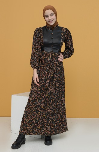 Black Hijab Dress 22K8516-05