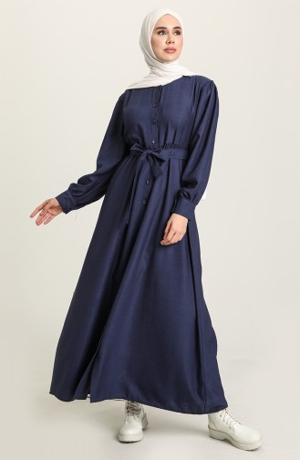 Indigo Hijab Dress 22K8522-03