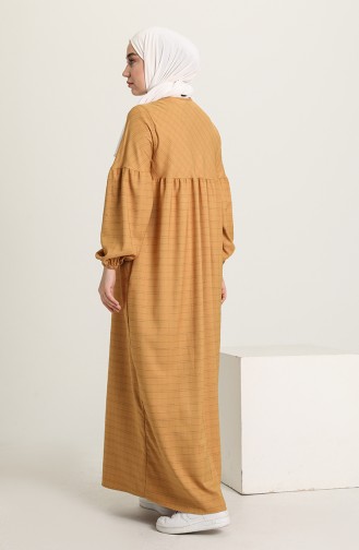 Senf Hijab Kleider 22K8523-01