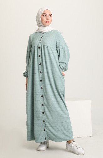 Robe Hijab Vert noisette 22K8523-02
