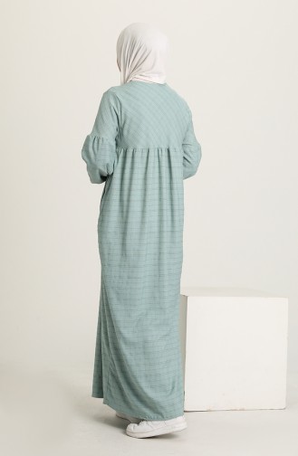 Green Almond Hijab Dress 22K8523-02
