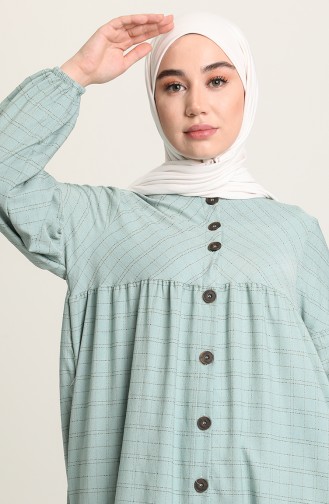 Green Almond Hijab Dress 22K8523-02