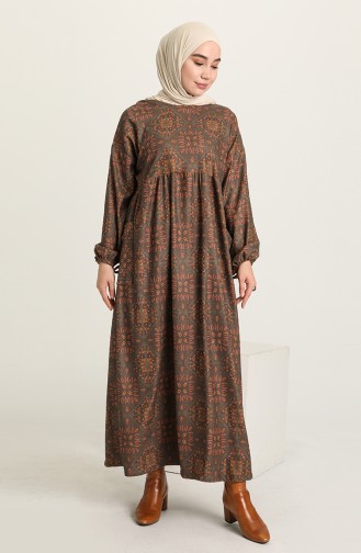 Robe Hijab Gris 22K8524-02