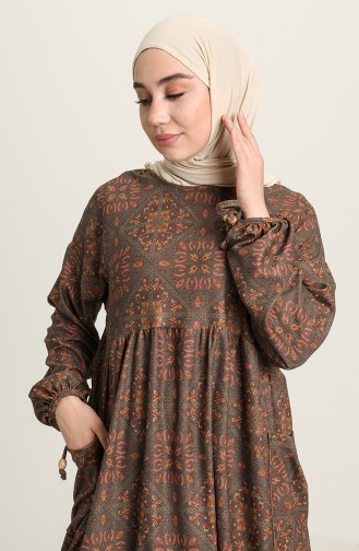 Robe Hijab Gris 22K8524-02