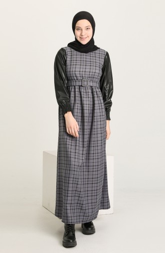 Gray Hijab Dress 22K8529-05
