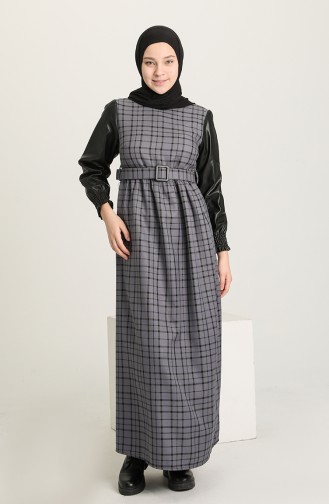 Gray Hijab Dress 22K8529-05