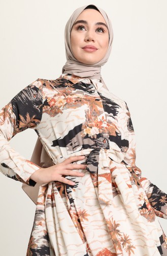 Tan Hijab Dress 211681-02